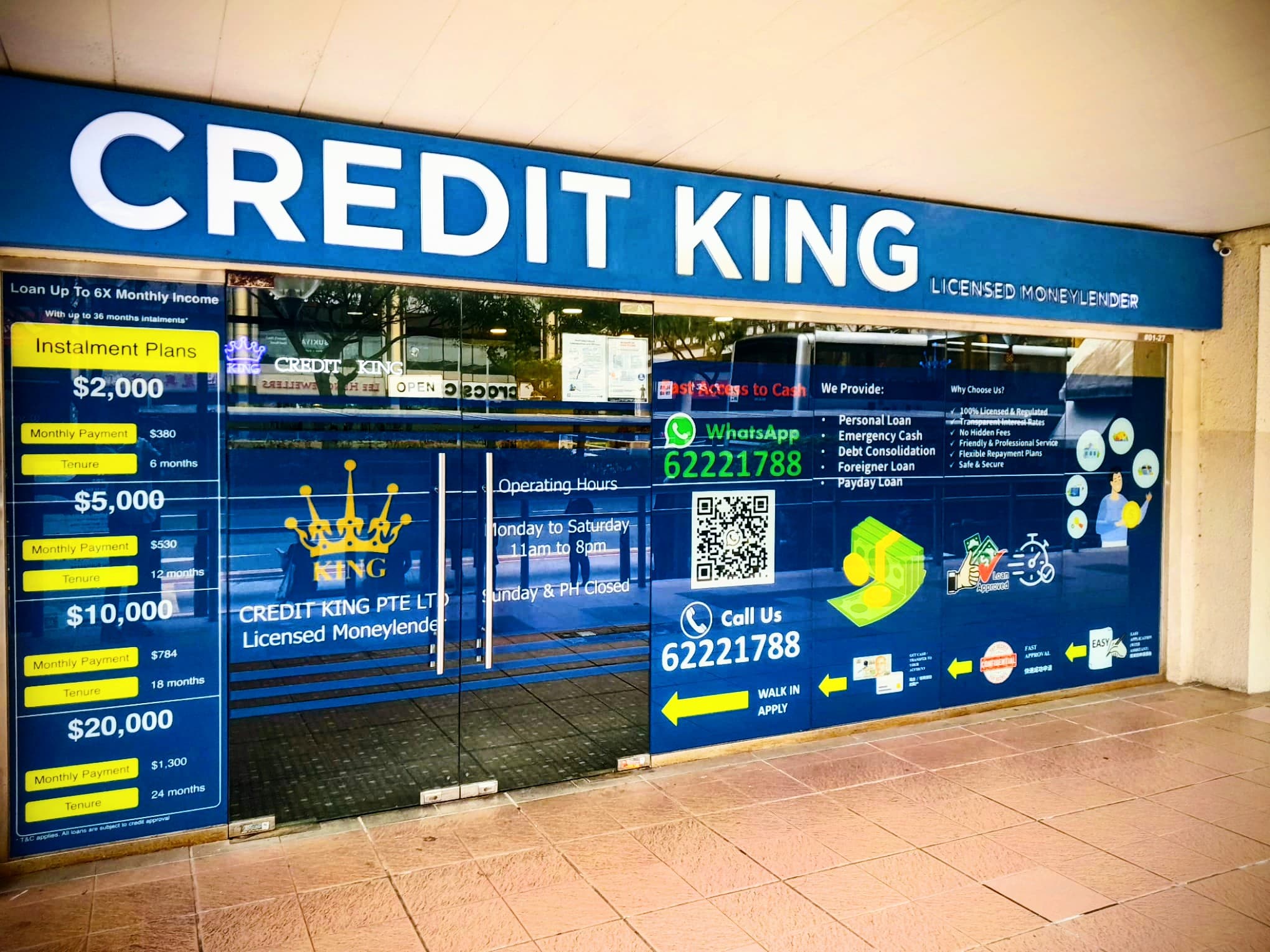 Credit King lounge and waiting area